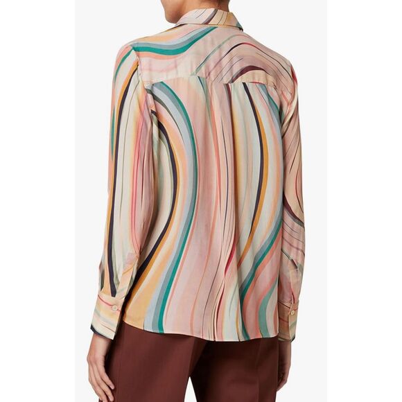 Paul Smith Women's Swirl Button Down Shirt -S - Picture 2 of 8